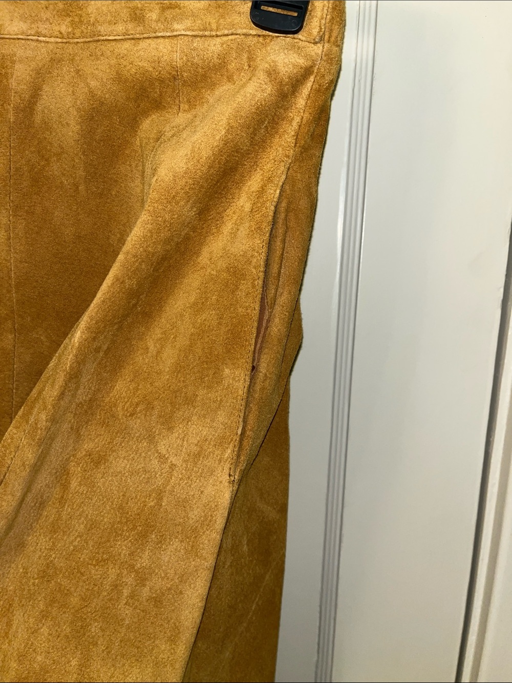 Hunt Club Suede A-Line Maxi Skirt - Caramel Brown - Picture 3 of 7